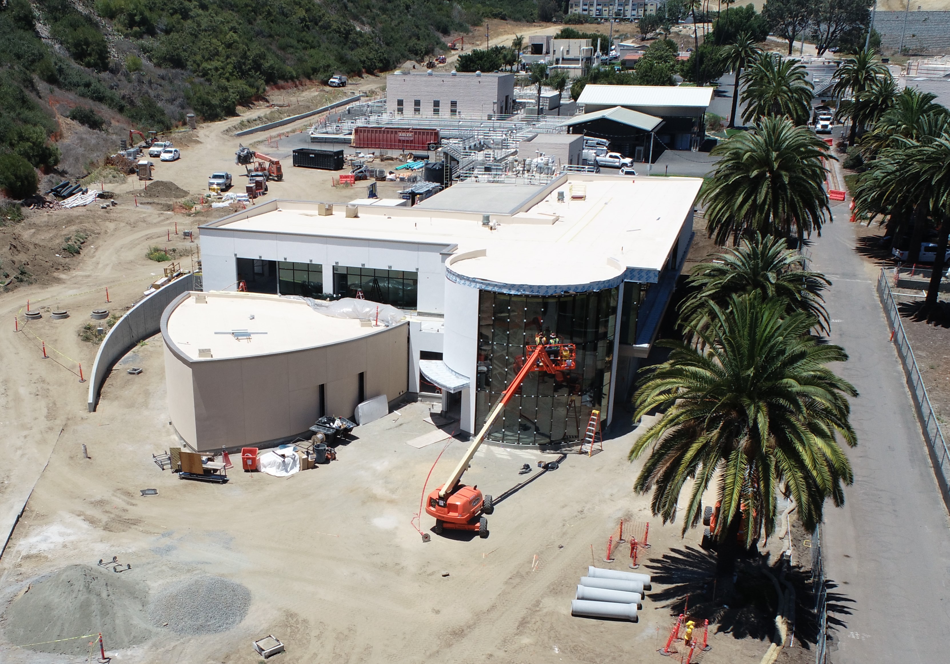 Construction progress on the operations and administration building