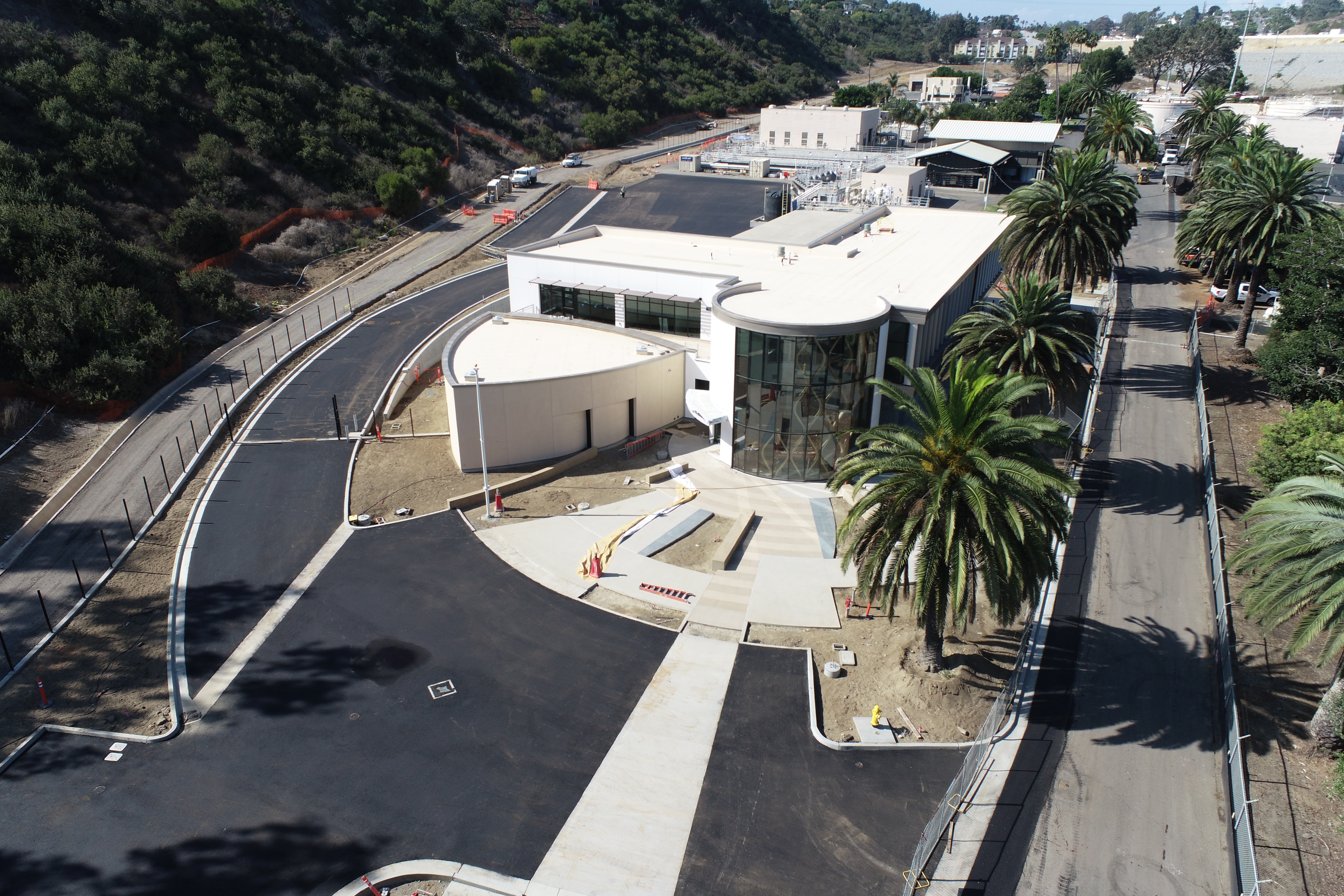 Construction progress on the operations and administration building