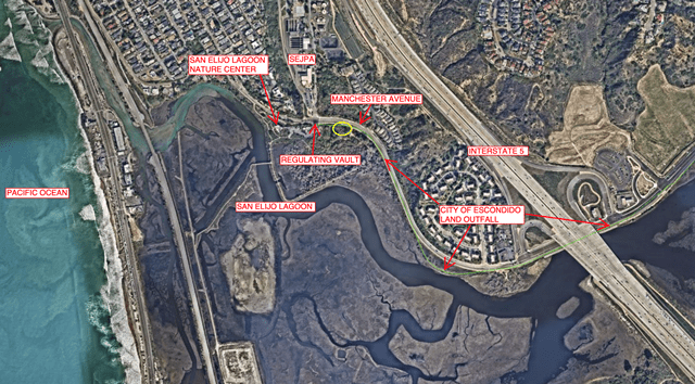 Escondido Outfall and San Elijo Lagoon Map